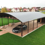 Parkoviště: výhody a použití platformy. Volba umístění a velikosti. Tipy pro nátěry a materiály vrchlíku. Návod k instalaci foto a video